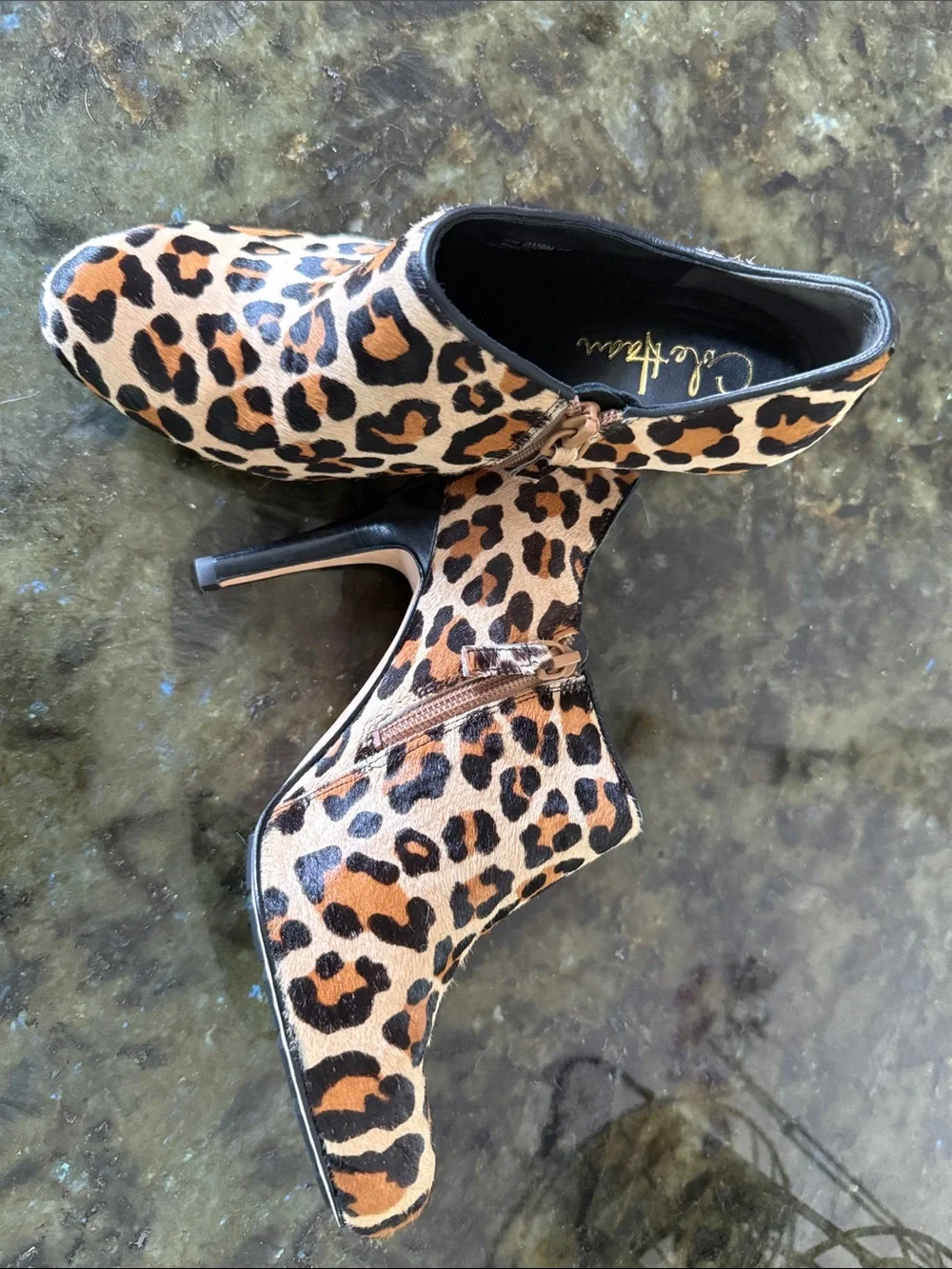 Cole Haan Leopard-Print Ankle Booties in Brown and Black